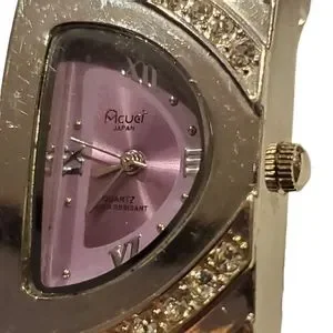 Acuci Quartz Women\'s Watch Bracelet Purple Sliver Gift Sparkle College Glam Amazon.com: Guess Multifunction Purple Crystal Bracelet  main image 3